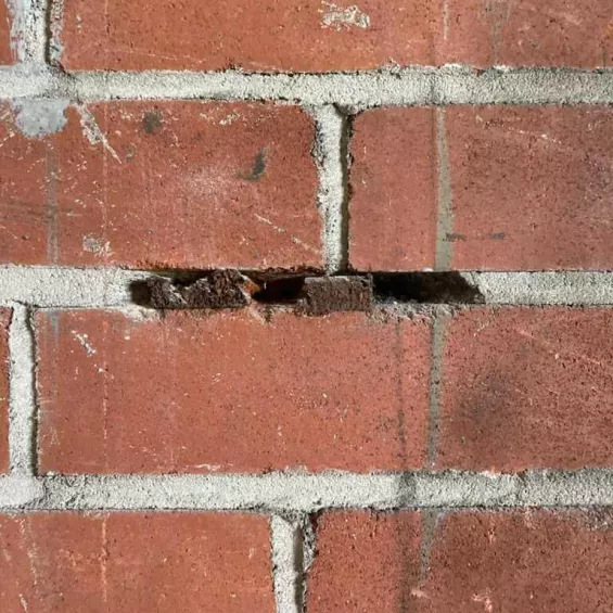 Before close up of bricks